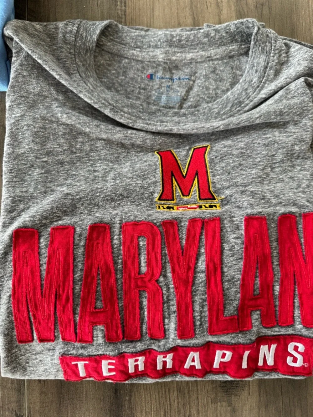 Champion Gray Maryland Terrapins Red Logo Tee - Picture 3 of 3
